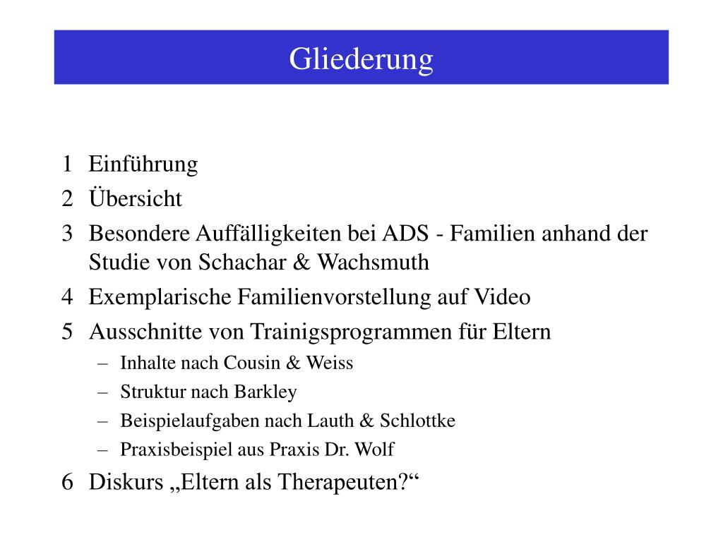 PPT ADHS Familien Besonderheiten und