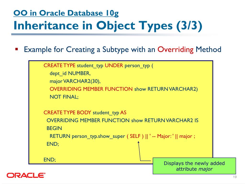 PPT Object Orientation in Oracle PowerPoint Presentation, free