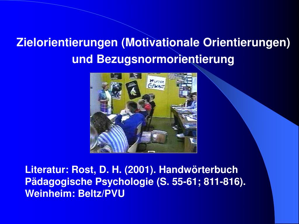 PPT Zielorientierungen (Motivationale Orientierungen