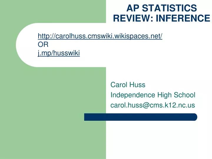 PPT AP STATISTICS REVIEW INFERENCE PowerPoint Presentation, free