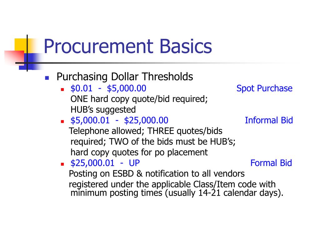 PPT State of Texas Procurement Overview PowerPoint Presentation, free