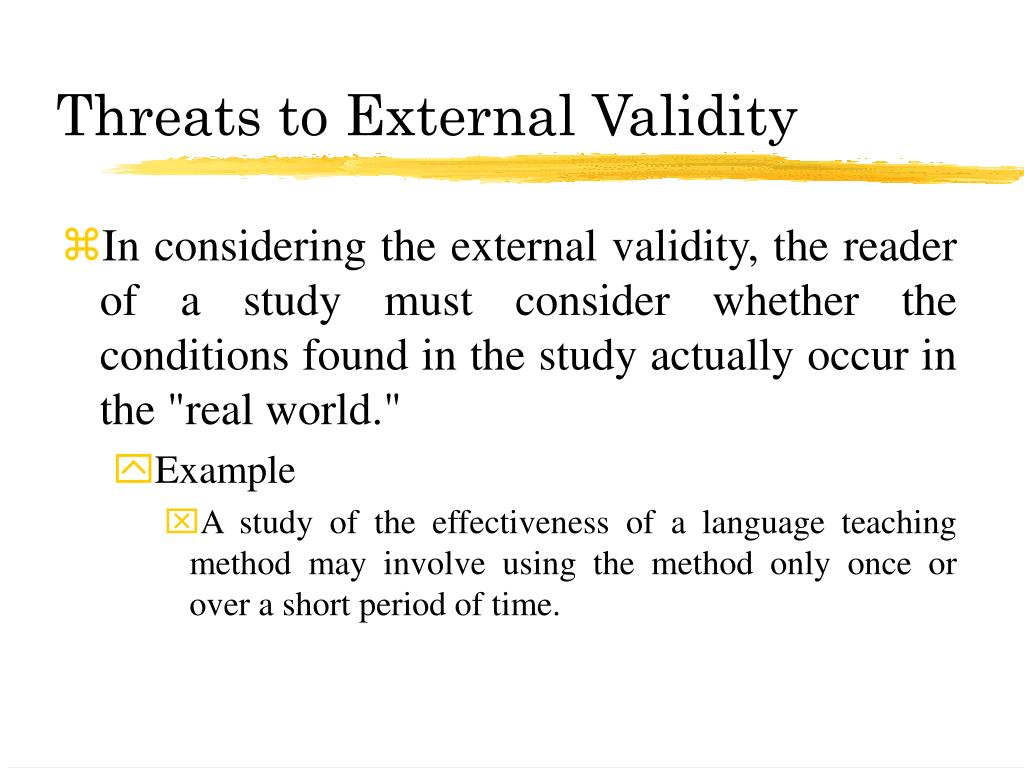 PPT Variance, Control, and Threats to Validity