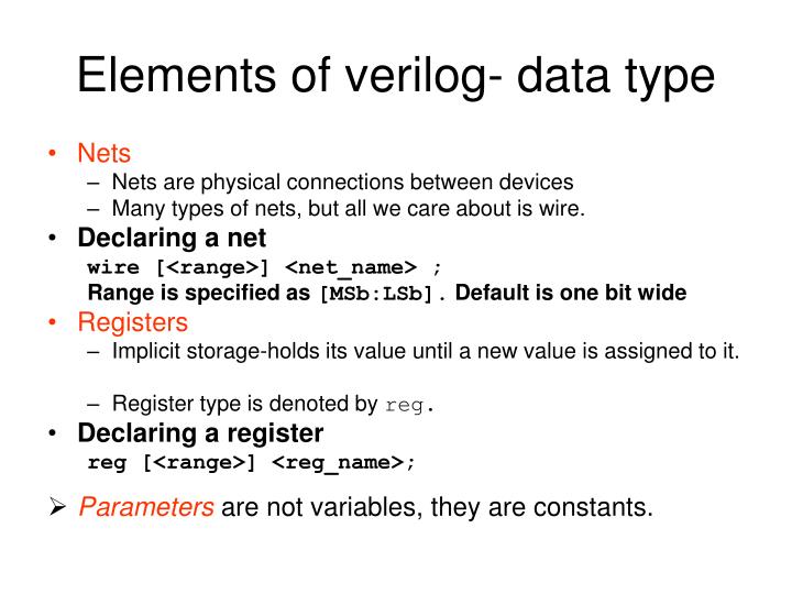 PPT INTRODUCTION TO VERILOG HDL PowerPoint Presentation ID917639