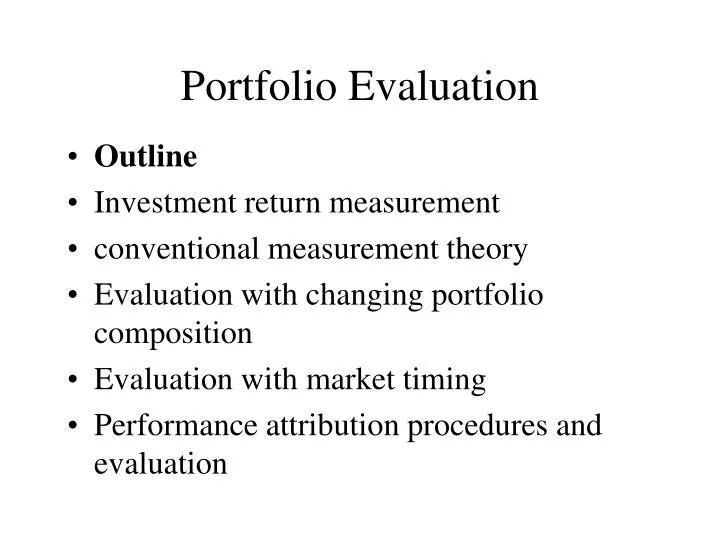 PPT Portfolio Evaluation PowerPoint Presentation, free download ID