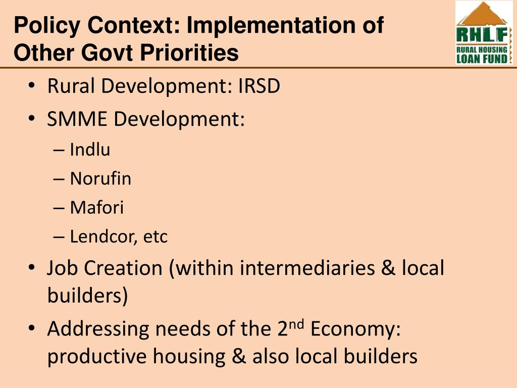 PPT RURAL HOUSING LOAN FUND PowerPoint Presentation, free download
