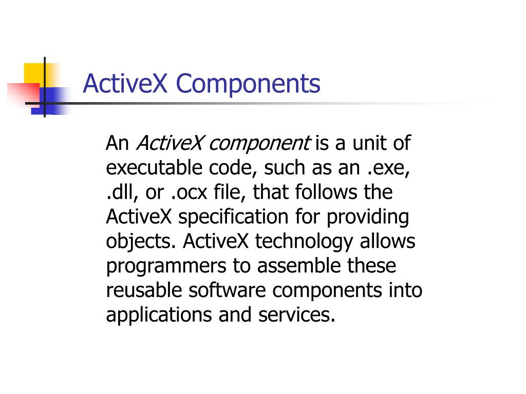 PPT ASP (Active Server Pages) & ActiveX PowerPoint Presentation ID