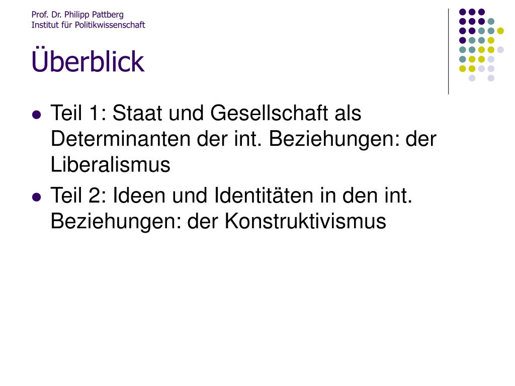 PPT Grundlagen der Internationalen Beziehungen PowerPoint