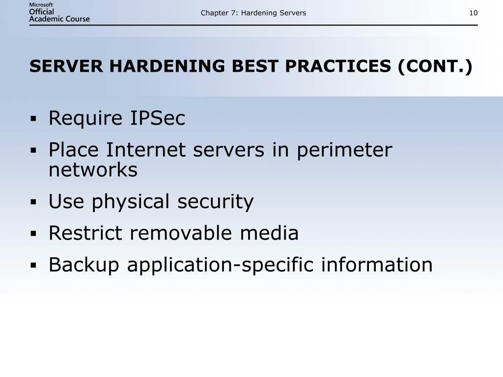 PPT HARDENING SERVERS PowerPoint Presentation, free download ID93591