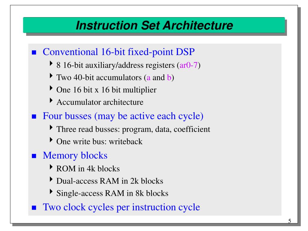 PPT SIGNAL AND IMAGE PROCESSING ON THE TMS320C54x DSP PowerPoint Presentation ID939822