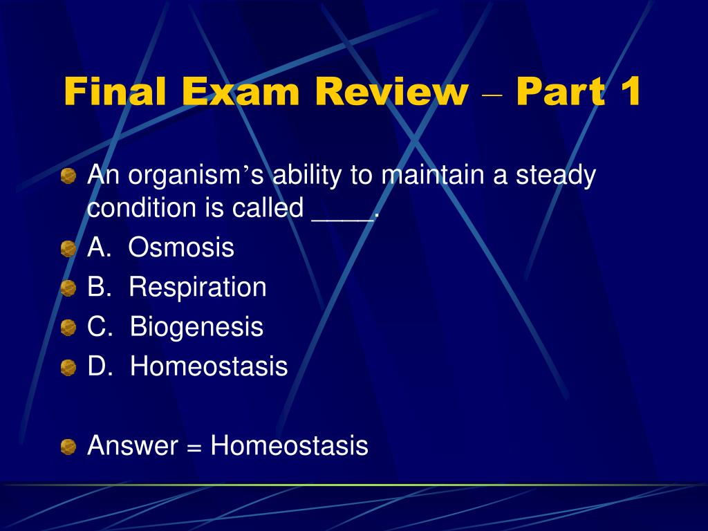 PPT Final Exam Review Part 1 PowerPoint Presentation, free download