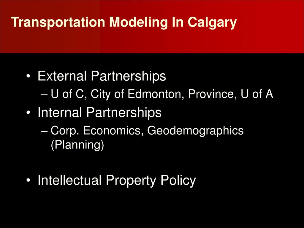 PPT Calgary Taking Modeling in a Different Direction PowerPoint