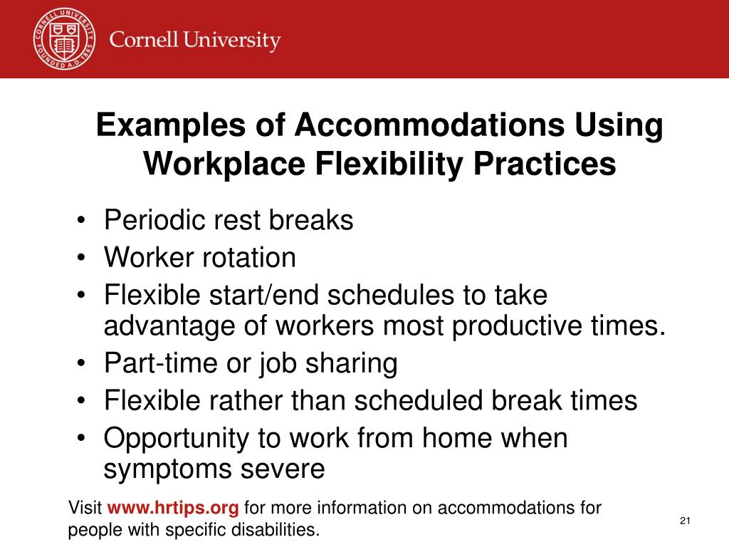 PPT Workplace Flexibility, and Disability Tools for Workforce Productivity
