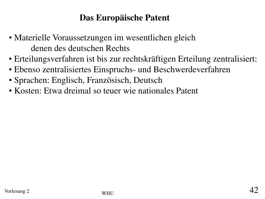 PPT Einführung in den gewerblichen Rechtschutz PowerPoint