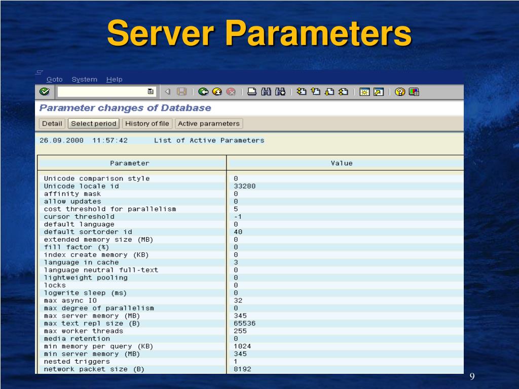 PPT Microsoft SQL Server Administration for SAP Performance