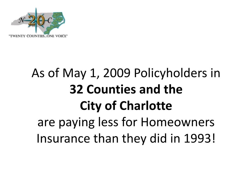 PPT NC Homeowners Insurance Willo Kelly Government Affairs Director