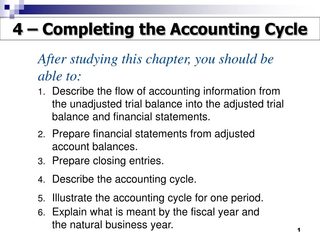 PPT Describe the flow of accounting information from the unadjusted