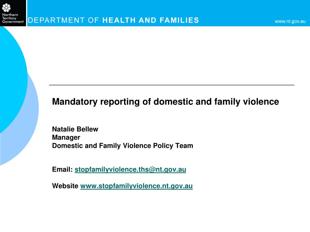 PPT Mandatory reporting of domestic and family violence Natalie
