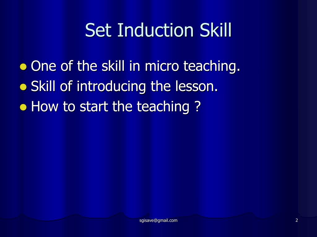 PPT Set Induction Skill PowerPoint Presentation, free download ID95101