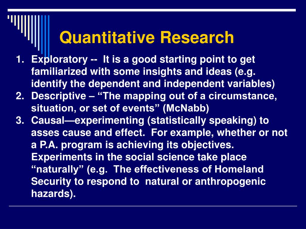 PPT Quantitative Research Design & Methods PowerPoint Presentation ID953665