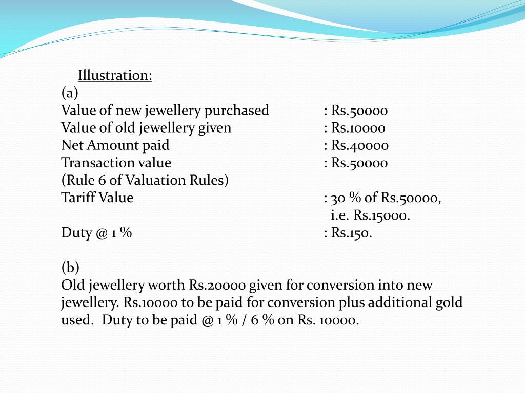 PPT EXCISE LEVY ON JEWELLERY SECTOR PowerPoint Presentation, free