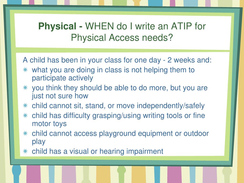 PPT ATIP in Every Classroom (Assistive Technology Implementation Plan