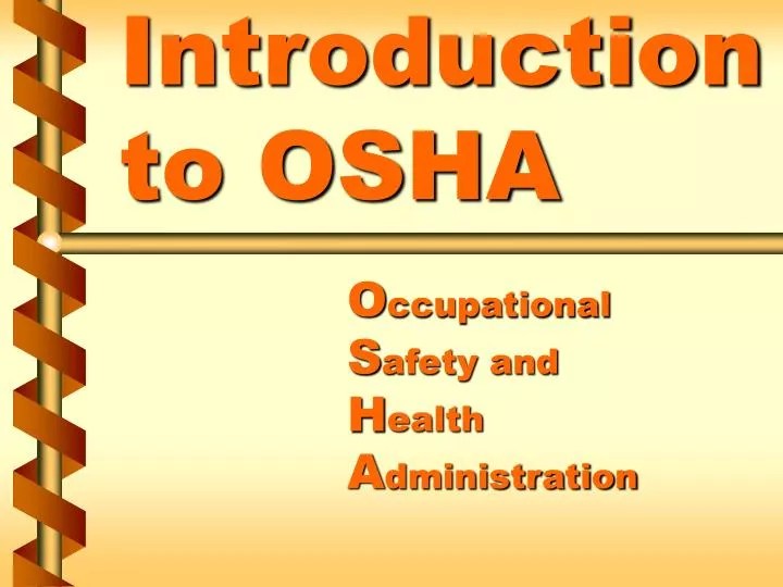 PPT Introduction to OSHA PowerPoint Presentation, free download ID