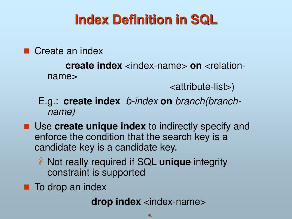 PPT Index Basic Concepts PowerPoint Presentation, free download ID