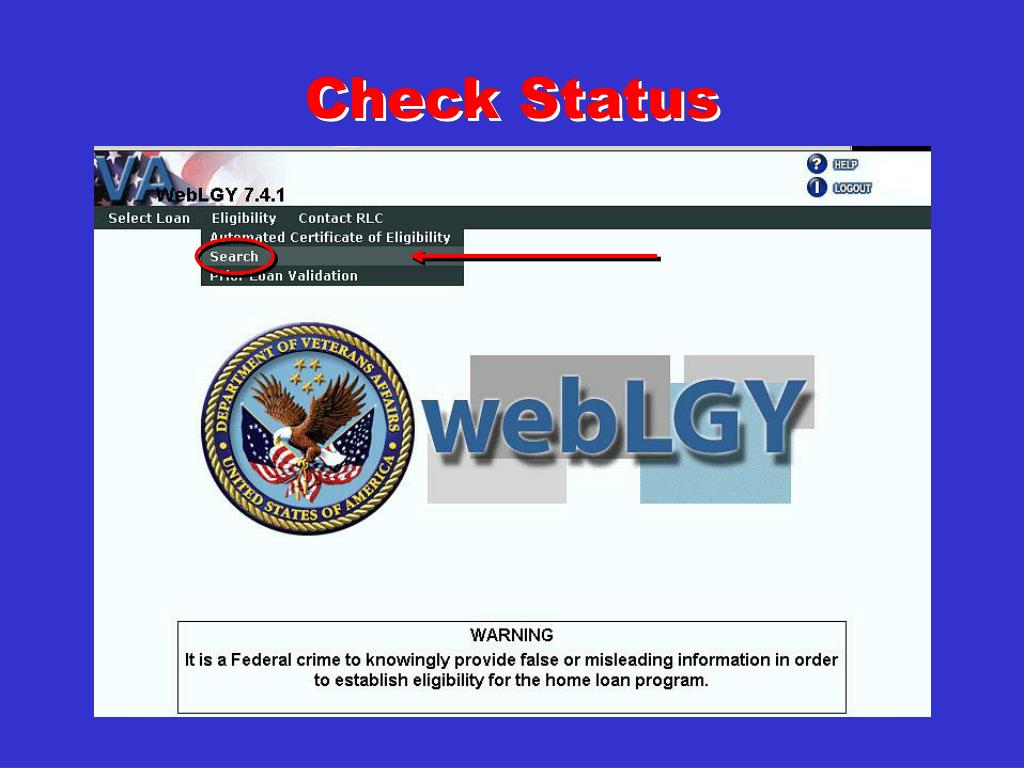 PPT Ordering a VA Certificate of Eligibility Online PowerPoint Presentation ID967172