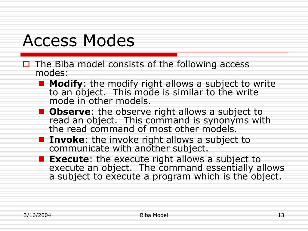 PPT - Biba Integrity Model PowerPoint Presentation, free download - ID