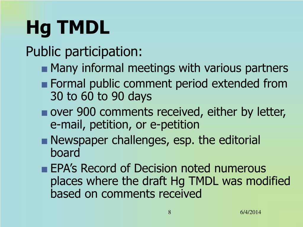 PPT Hg TMDL Approval Process PowerPoint Presentation, free download