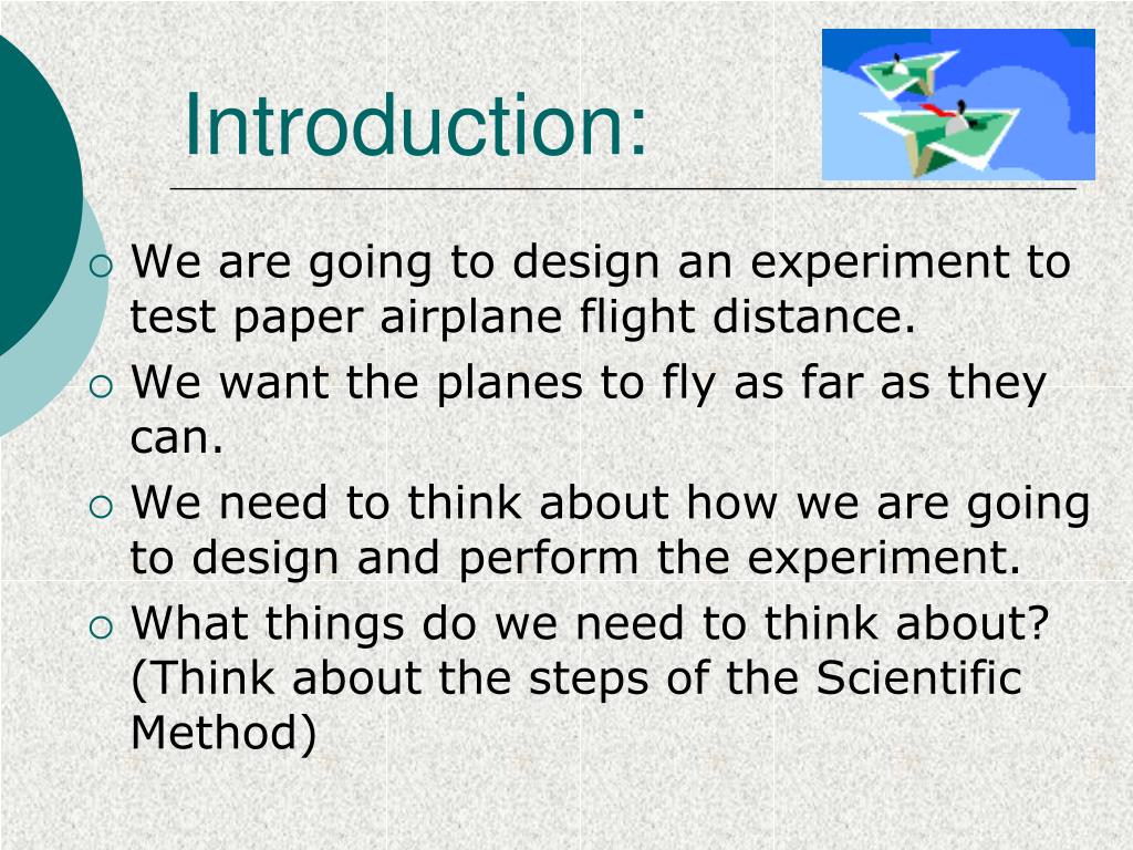 PPT Paper Airplane Experiment PowerPoint Presentation, free download