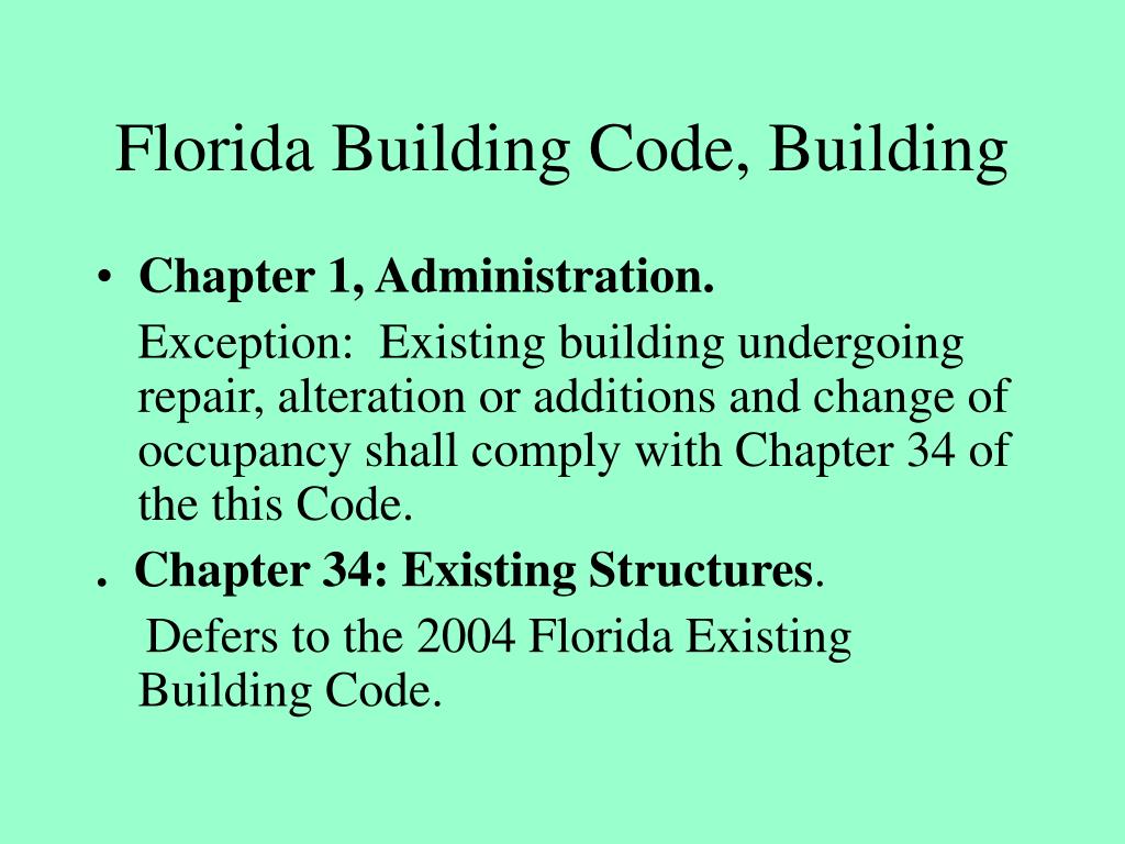 PPT Florida Existing Building Code PowerPoint Presentation, free