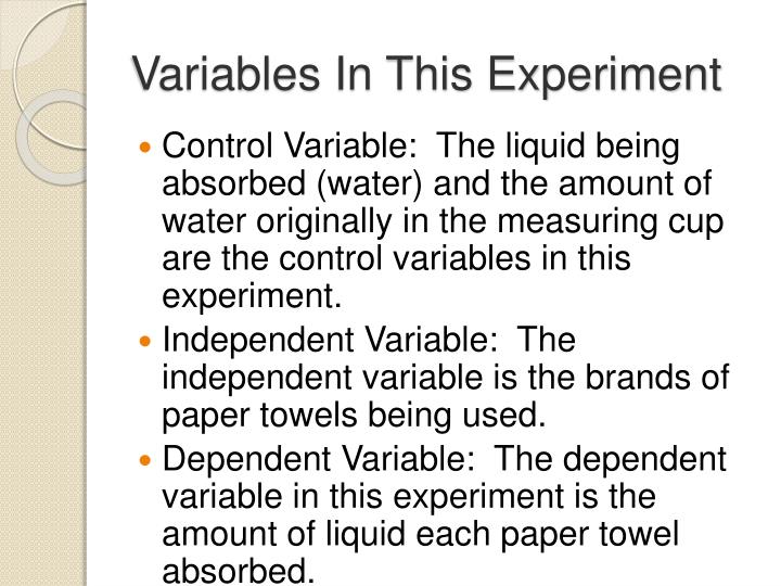 PPT Which Brand of Paper Towel Is The Most Absorbent? PowerPoint