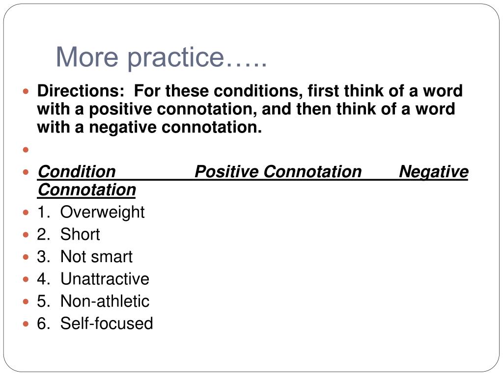 PPT Connotation vs. Denotation PowerPoint Presentation
