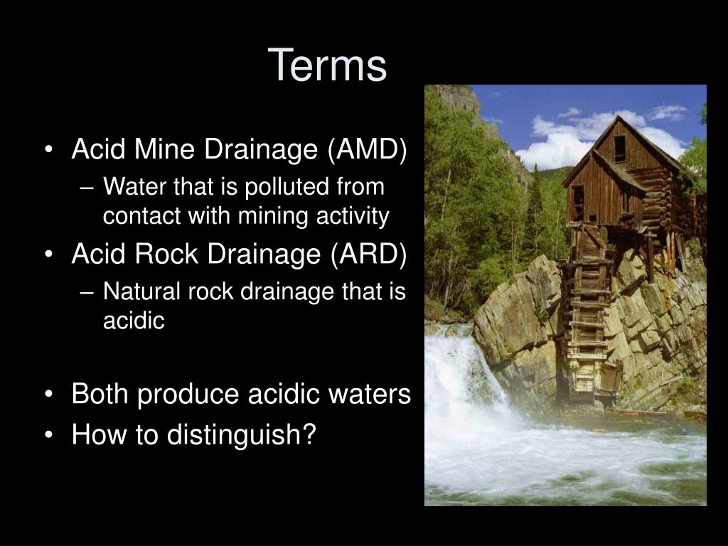 PPT Acid Mine Drainage PowerPoint Presentation, free download ID975587