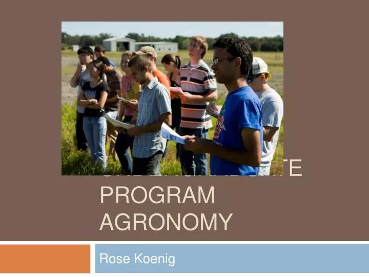 PPT Undergraduate Program Agronomy PowerPoint Presentation, free