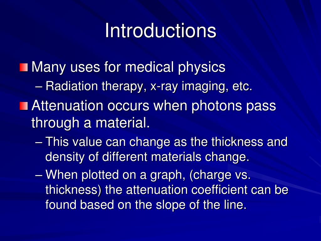 PPT Measuring the Attenuation Coefficient of Biological Materials