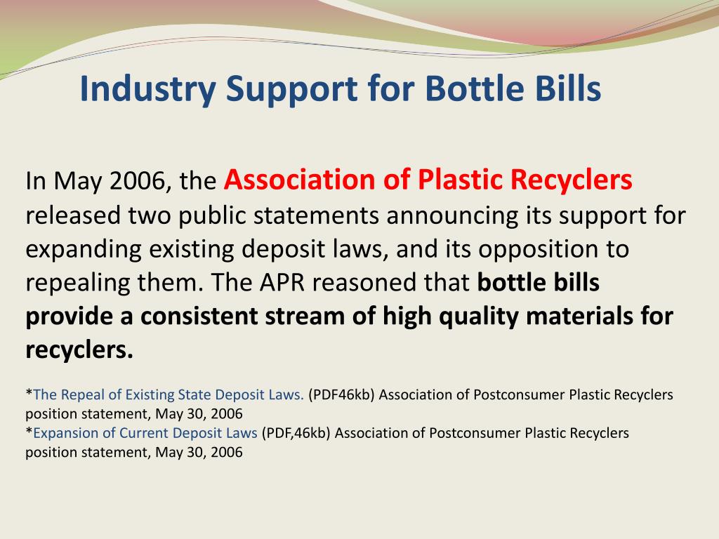 PPT Bottle Bill Presentation PowerPoint Presentation, free download