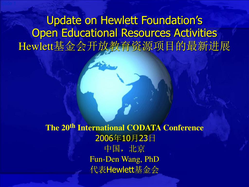 PPT Update on Hewlett Foundation’s Open Educational Resources
