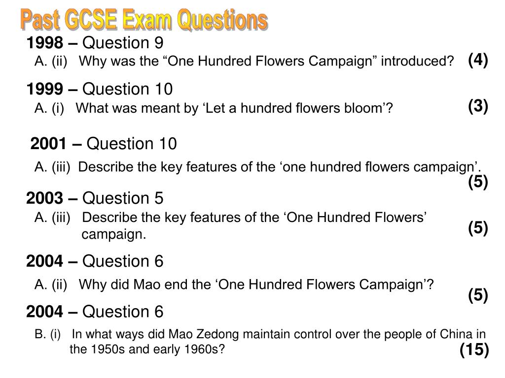 PPT THE HUNDRED FLOWERS CAMPAIGN PowerPoint Presentation, free
