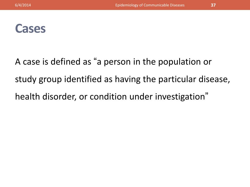 PPT Epidemiology of Communicable Diseases PowerPoint Presentation
