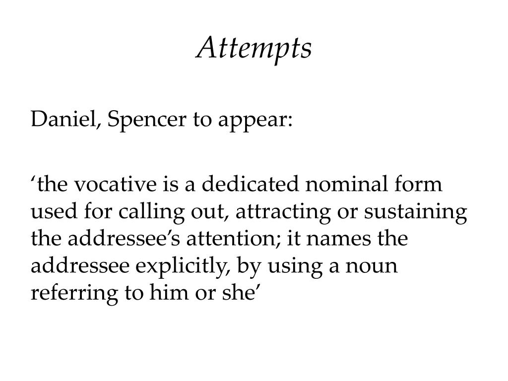 PPT Vocative a definition PowerPoint Presentation, free download