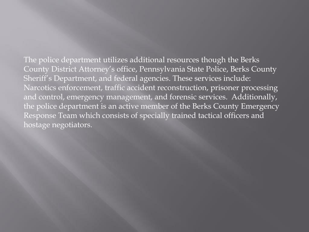 PPT Shillington Police Department PowerPoint Presentation, free