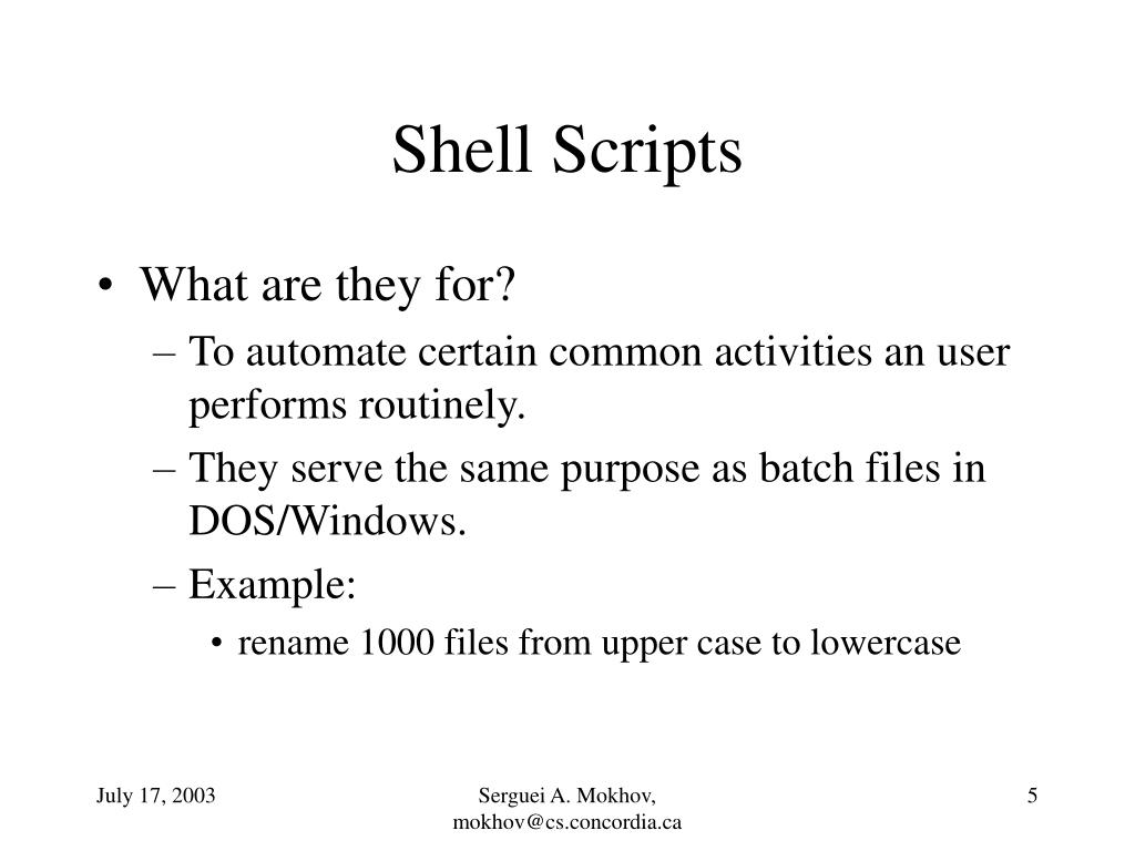 PPT Shells and Shell Scripts PowerPoint Presentation, free download ID986383