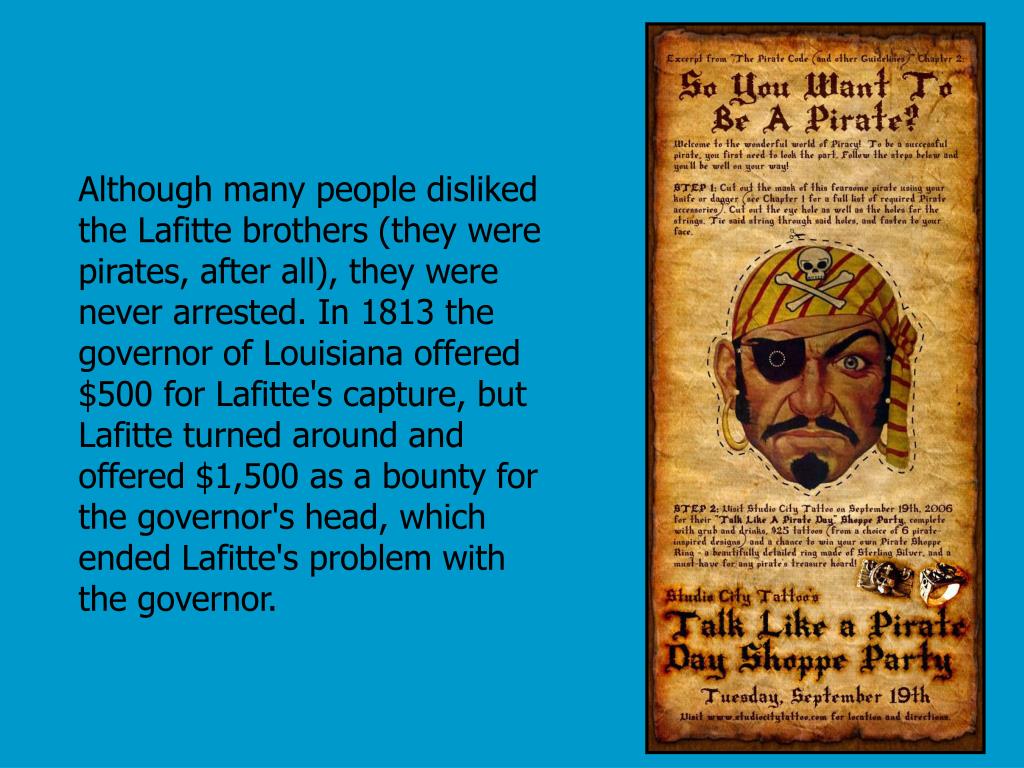 PPT LAFITTE, THE LOUISIANA PIRATE AND PATRIOT PowerPoint Presentation