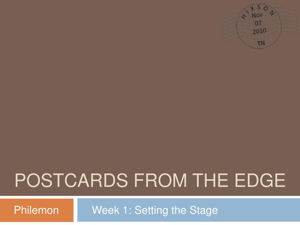PPT Postcards from the Edge PowerPoint Presentation, free download