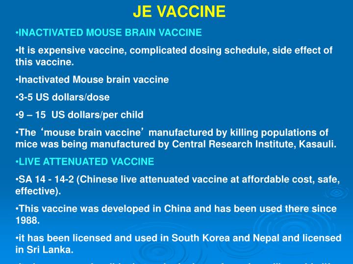 PPT Japanese Encephalitis Epidemiology, Prevention and Control