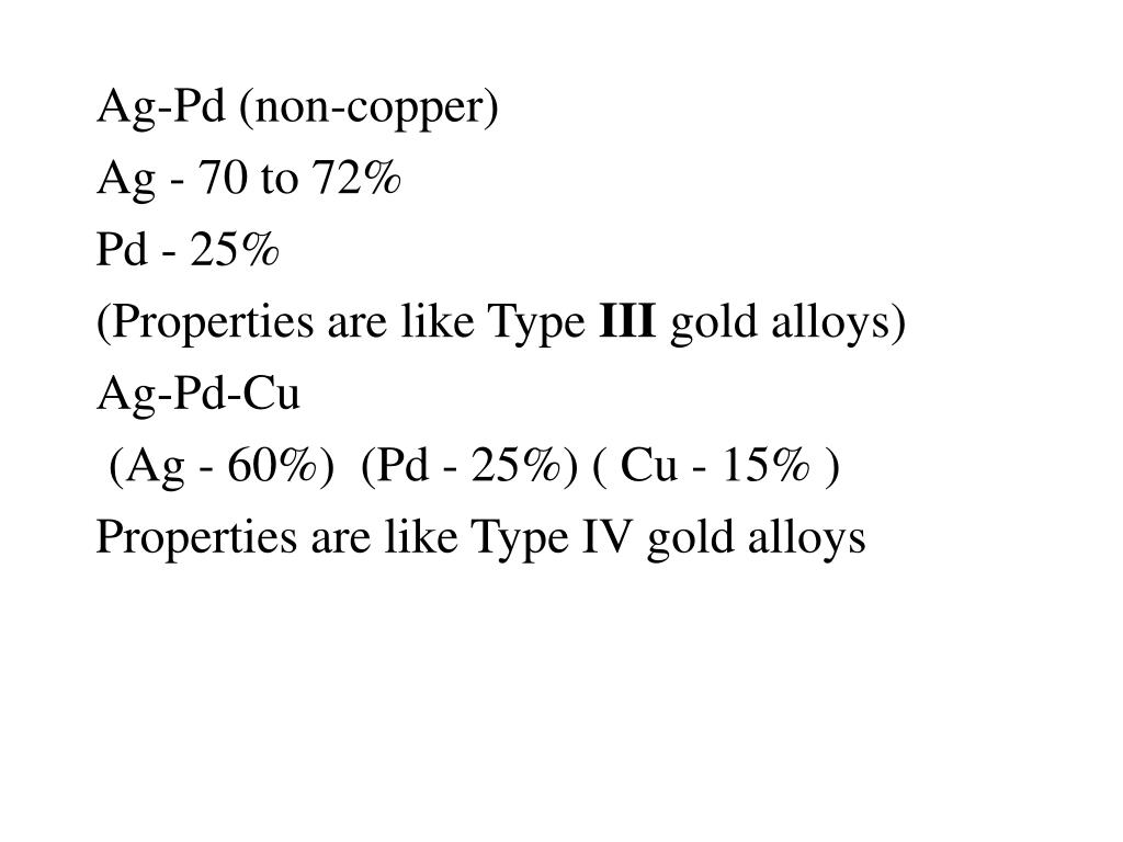 PPT Dental Casting Alloys PowerPoint Presentation, free download ID993429