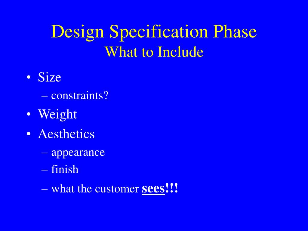 PPT The Design Specification Phase PowerPoint Presentation, free download ID994220