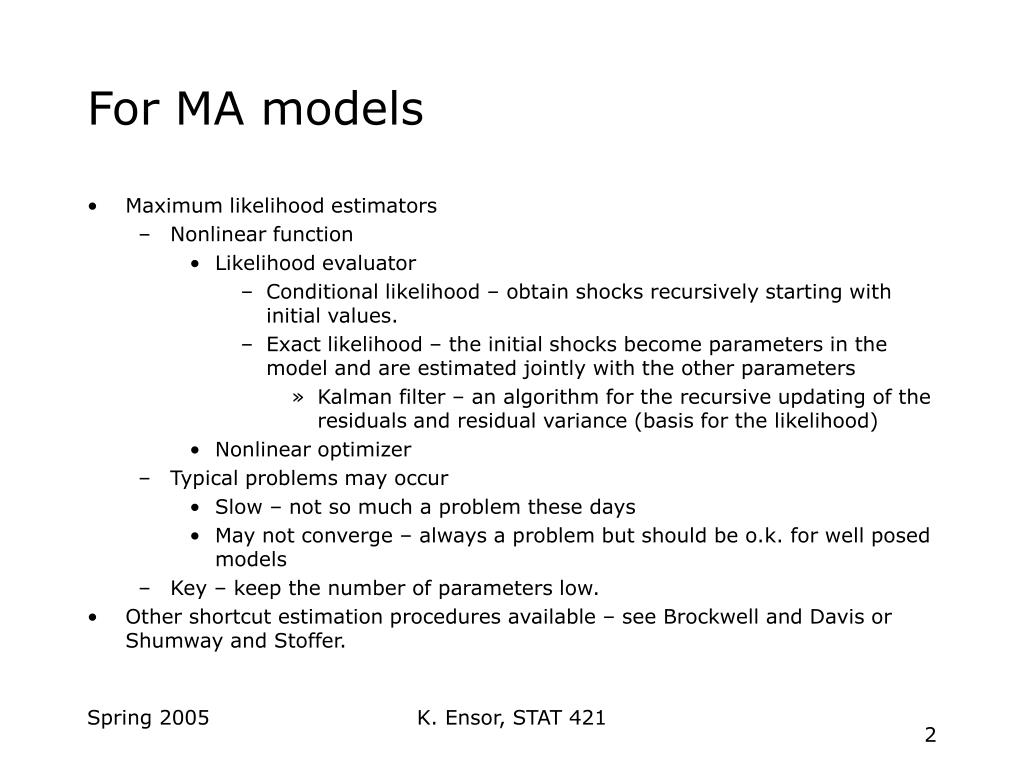 PPT Estimation of AR models PowerPoint Presentation, free download
